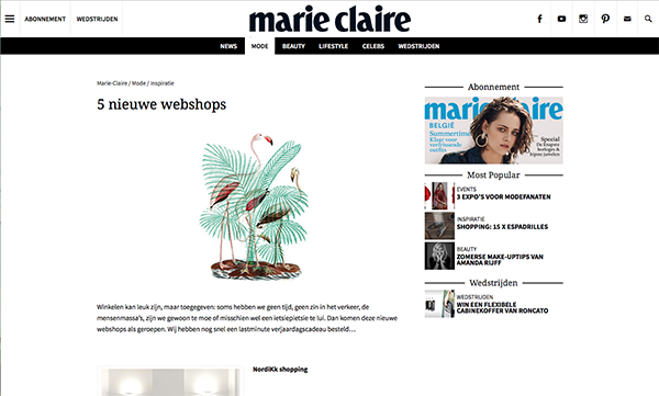 Marie Claire website